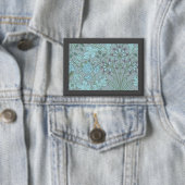 Pastellblaue Dekorative Blumen Button (Insitu)