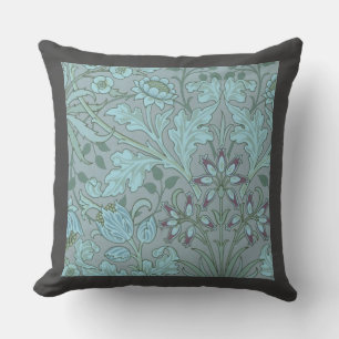 Pastellblaue Dekorative Blumen Kissen