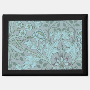 Pastellblaue Dekorative Blumen Magnet