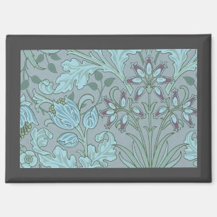 Pastellblaue Dekorative Blumen  Magnet