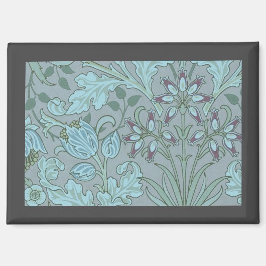 Pastellblaue Dekorative Blumen  Magnet (Vorderseite)