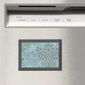 Pastellblaue Dekorative Blumen  Magnet (In Situ (Geschirrspüler))