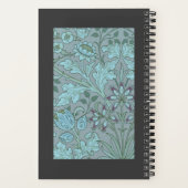 Pastellblaue Dekorative Blumen Notizblock (Rückseite)