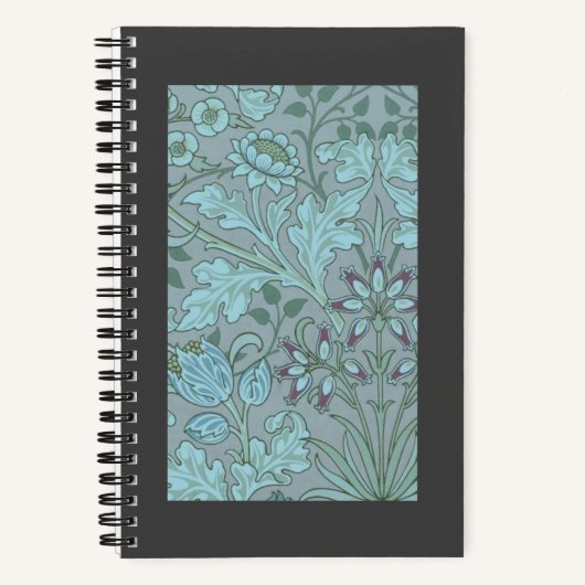 Pastellblaue Dekorative Blumen Notizblock (Vorderseite)