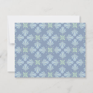 Pastellblaue florale abstrakte Wiederholung Dankeskarte