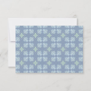 Pastellblaue florale abstrakte Wiederholung Karte