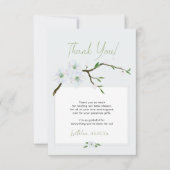 Pastellblaue Frühlingsblütendusche Dankeskarte (Vorderseite)