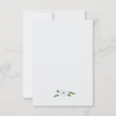 Pastellblaue Frühlingsblütendusche Dankeskarte (Rückseite)