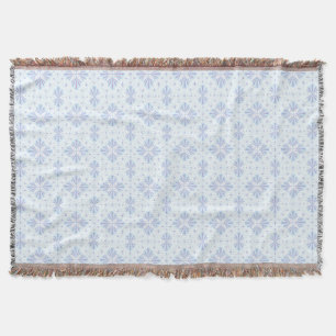Pastellblaue geometrische Blumenwiederholung Decke