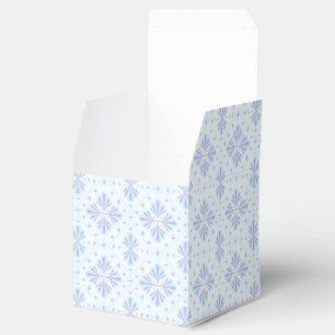 Pastellblaue geometrische Blumenwiederholung Geschenkschachtel