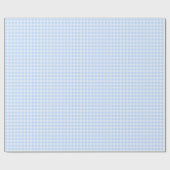 Pastellblaue Gingham-Geschenkpapier Geschenkpapier (Flach)