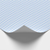Pastellblaue Gingham-Geschenkpapier Geschenkpapier (Ecke)