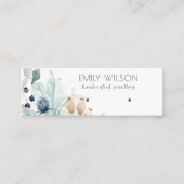 Pastellblaue grüne Folienzähler Mini Visitenkarte (Vorderseite)