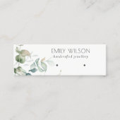 Pastellblaue grüne Folienzähler Mini Visitenkarte (Vorderseite)