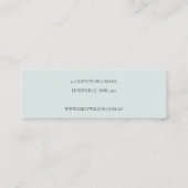 Pastellblaue grüne Folienzähler Mini Visitenkarte (Rückseite)