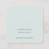 Pastellblaue grüne Folienzähler Quadratische Visitenkarte (Rückseite)