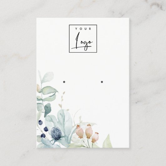 Pastellblaue grüne Folienzähler Visitenkarte (Vorderseite)