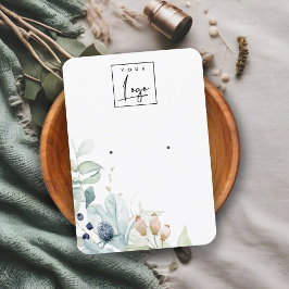 Pastellblaue grüne Folienzähler Visitenkarte