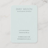 Pastellblaue grüne Folienzähler Visitenkarte (Rückseite)