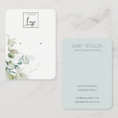 Pastellblaue grüne Folienzähler Visitenkarte (Vorne/Hinten)