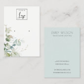 Pastellblaue grüne Folienzähler  Visitenkarte (Vorne/Hinten)