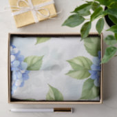 Pastellblaue Hortensien-Blumenstrauß-Muster Seidenpapier (Geschenk)