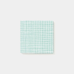 Pastellblaue Karomuster Stylisch und dezent Post-it Klebezettel