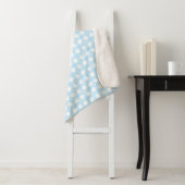 Pastellblaue Karos Sherpadecke (Beispiel)