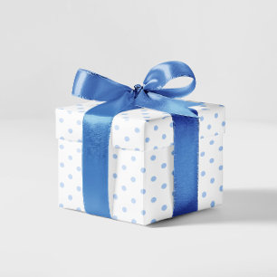 Pastellblaue kleine Tupfen Geschenkpapier
