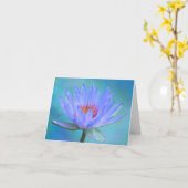 Pastellblaue Lilienleber - Grußkarten Karte (Gelbe Blume)