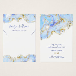Pastellblaue Marmorverkleidungskarte