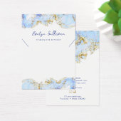 Pastellblaue Marmorverkleidungskarte (Schreibtisch)