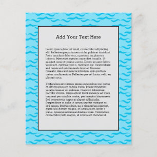Pastellblaue Meereswellen Friedlicher Ozean Flyer