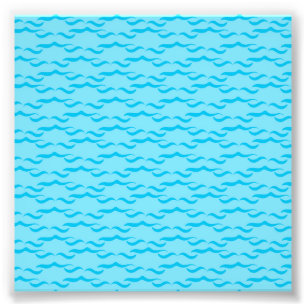 Pastellblaue Meereswellen Friedlicher Ozean Fotodruck