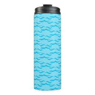 Pastellblaue Meereswellen Friedlicher Ozean Thermosbecher