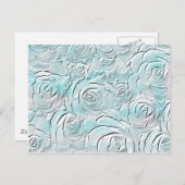 Pastellblaue Rose Postkarte (Vorne/Hinten)