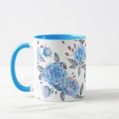 Pastellblaue Rose Tasse (Links)