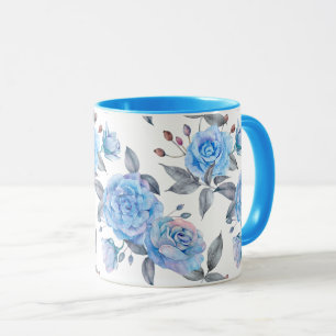 Pastellblaue Rose Tasse
