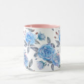 Pastellblaue Rose Tasse (Zentrum)