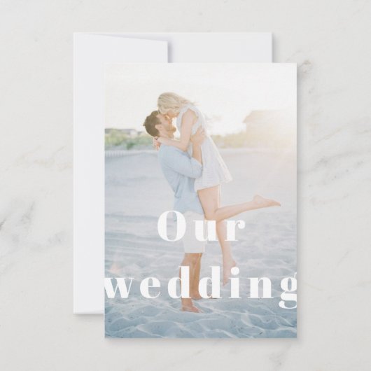 Pastellblaue RSVP-Karte mit QR-Code und benutzerde (Rückseite)