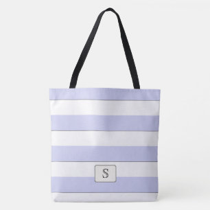 Pastellblaue Streifen auf jedem farblich angepasst Tasche