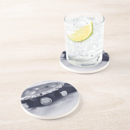 pastellblaue Stunde Getränkeuntersetzer (Seite)