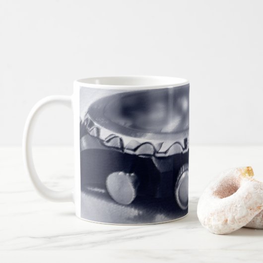 pastellblaue Stunde Kaffeetasse (Mit Donut)