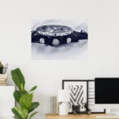 pastellblaue Stunde Poster (Heimbüro)