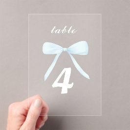 pastellblaue Tischnummern