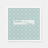 Pastellblaue Trauung Serviette (Vorderseite)