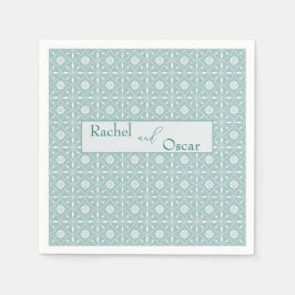 Pastellblaue Trauung Serviette