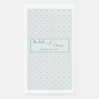 Pastellblaue Trauung Serviette