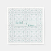 Pastellblaue Trauung Serviette (Vorderseite)