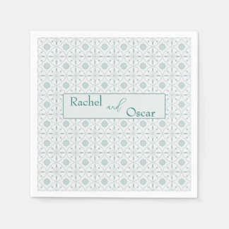 Pastellblaue Trauung Serviette